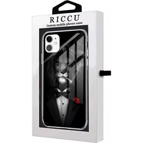 Man shirt tie smoking lion cat Phone Case for iPhone 11 12 pro XS MAX Mini 8 7 6 6S Plus X 5S SE 2020 XR for iPhone Phone Case