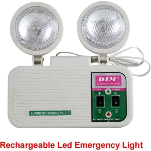 DENOLITE Two Head Fire Exit Rechargeable 3W LED Emergency Lights Non-maintained Twin Spot Lamp 2Hours Duration Time