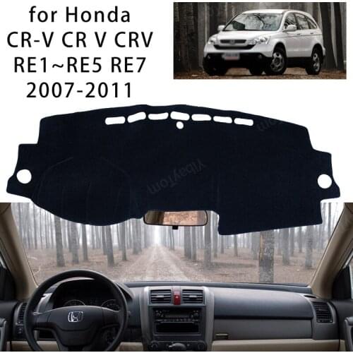 For Honda CR-V CR V CRV RE1~RE5 RE7 2007-2011 Console Dashboard Suede Mat Protector Sunshield Cover
