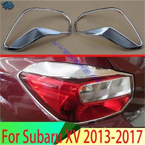For Subaru XV 2013-2017 ABS Chrome Trim Tail Light Rear Back Frame Lamp Cover molding