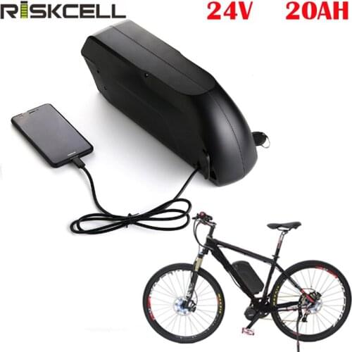 Deep cycle tigershark electric bike battry 24v 20ah ebike li ion battery pack fahrrad akku batería bicicleta eléctrica