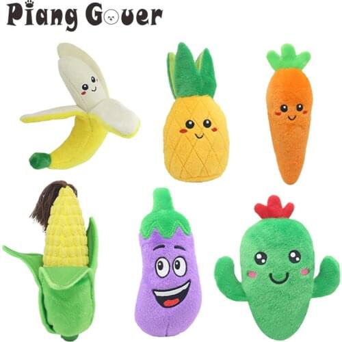 Cactus vegetables Pet Toy Pineapple Dog Toy Corn Fruit Cat Puppy Squeak Toys