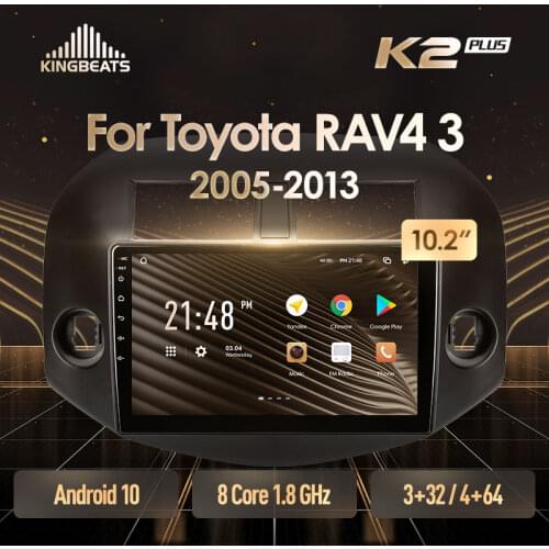 KingBeats Android 10 Octa-Core head unit HU 4G in Dash Car Radio Multimedia Video Player Navigation GPS For Toyota RAV4 3 XA30 2005 - 2013 no dvd 2 din Double Din Android Car Stereo 2din