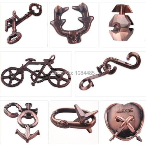 Classic Metal Puzzle IQ Test Mind Brain Teaser Puzzles Game for Adults and Children