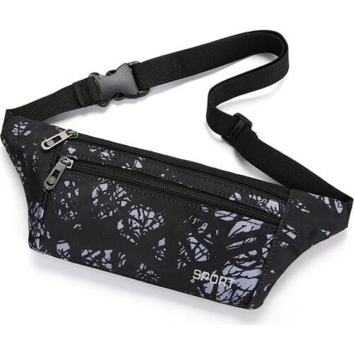 Summer New Mens Waist Bag Waterproof Nylon Leisure Bag Three Layer Versatile Small Mens Waist Packs Sports Mobile Phone Bag