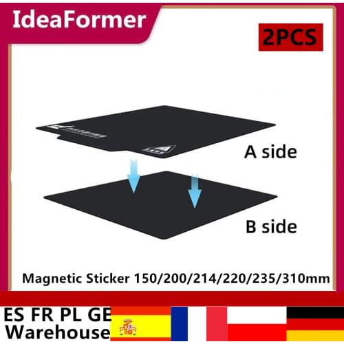 3D Printer Parts New Magnetic Heat Bed Sticker 150/200/214/220/235/310mm Flexible Plate Tape For Square Heat Bed Surface Sticker