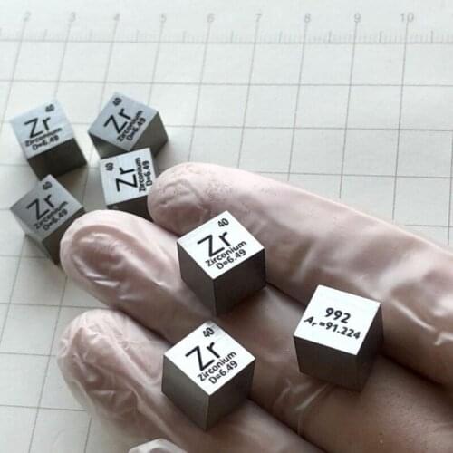 Zirkonium Zr Metall 10mm Dichte Wrfel 99,2% Hohe Reinheit Element Sammlung