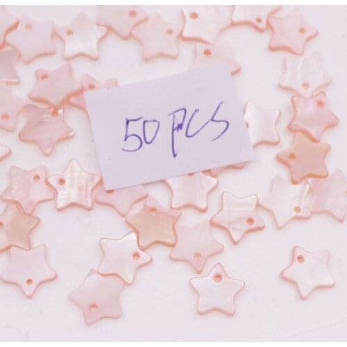 Lot 50 PCS Pink Shell Star Charm Mother of Pearl 10mm Jewelry Making DIY