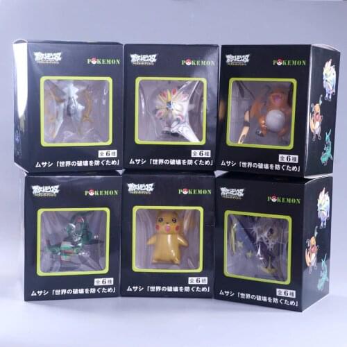 New Style Pokemon 6pcs/set 9 Generations of 6 ElvesCartoon Pikachued Figure Pokemoned Figures Cartoon Pvc