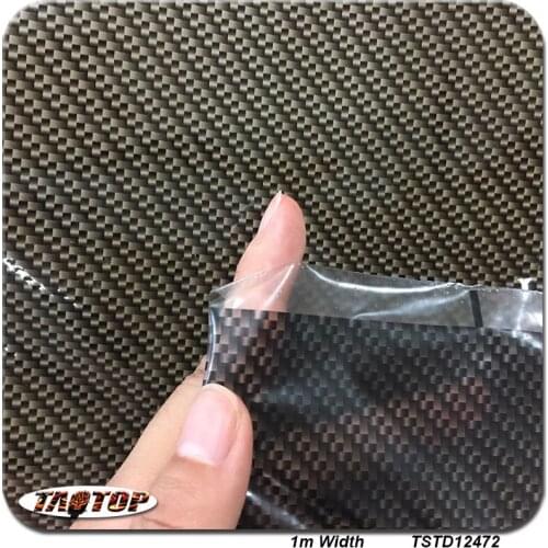 TSTD12472 1M * 10M popular Dark black transparent carbon fiber car decoration Hydrographics Film Water Transfer Printing Films