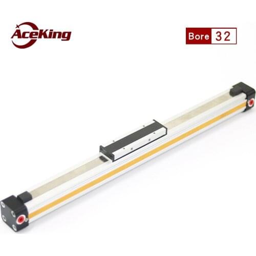 QSP High speed mechanical rod less cylinder OSP-P32-100-200-300-500-1000-1500-2000 rod less cylinder long travel with guide rail