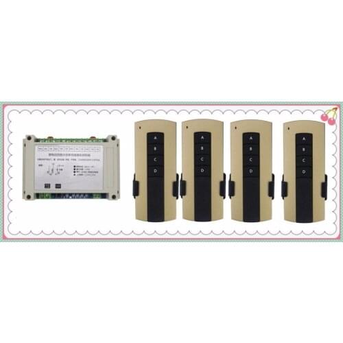 DC12V 24V 36V 48V 4CH 30A RF Wireless Remote Control Relay Switch Security System Garage Electric Doors/window/lamp 4* remote