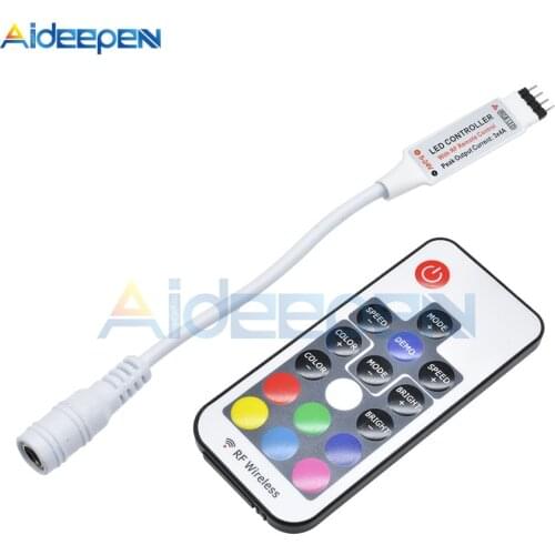 Led Strip 12 V Volt RGB USB IR RF Remote Controller 12V USB LED Strip Light 17 Key Remote Wireless Controller For SDM3528 LED