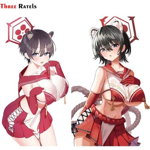 Three Ratels B209 Anime Game Tsubaki Blue Archive Stickers For Bmw F30 Car Accessories Decoration Decals Vinyl Material