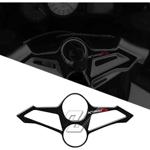 3D Carbon-look Upper Triple Yoke Cover Protector Case for BMW K1300S 2009-2016
