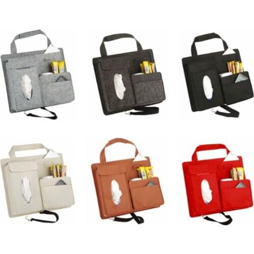 Universal Car Back Seat Storage Bag Organizer Hanging Bag Paper Towel Mobile Phone Storage Bag Felt Debris Organizer