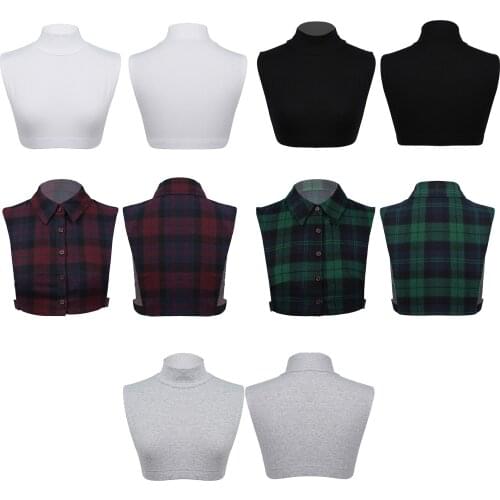 Women Shirt Blouse Fake Collar Detachable Korean Joker Faux Collar Autumn Winter Clothing False Neck Cover Warm Sweater Neckline