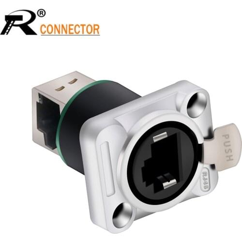1Pc RJ45 Aviation Female Socket Connector Panel Mount Chassis 8p8c for Network&Audio RJ45 Angle Styles
