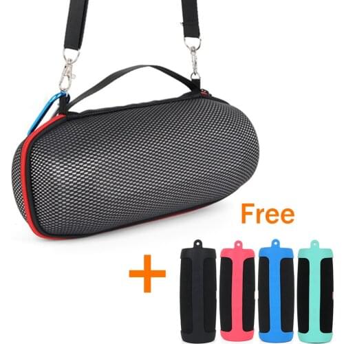 2 in 1 Hard EVA Carrying Zipper Storage Box Bag+ Soft Silicone Case For JBL Charge 4 Bluetooth Speaker For JBL Charge 4 Column