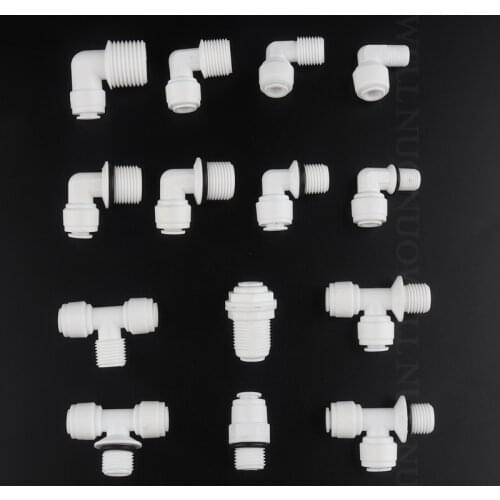 5pcs 1/4" OD RO Hose Quick Connector Reverse Osmosis System Pipe Fittings Water Purifier Connector Aquarium filter Coupling