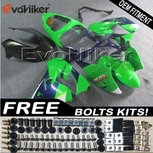 ABS Plastic Bodywork Set for ZX9R 2000 2001 ZX 9R 00 01 green ABS plastic motor panels kit