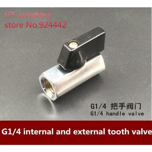Free shipping G1/4 2 points thread double inner tooth valve Computer water-cooled water stop valve