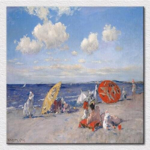 Free Shipping canvas art prints painting from impression art beach oil paintings with high quality for wall decor