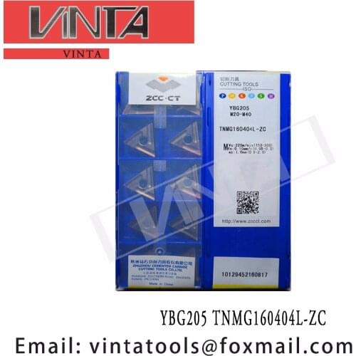 Free shipping high quality 10pcs/lots YBG205 TNMG160404L-ZC cnc carbide threading inserts