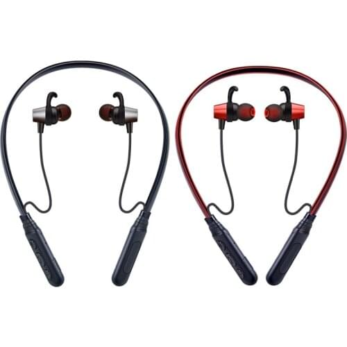 Magnetic in-Ear Hanging Neck Sports Headphone Bluetooth 5.0 Wireless Headset Neck-mounted Waterproof Stereo Earphones