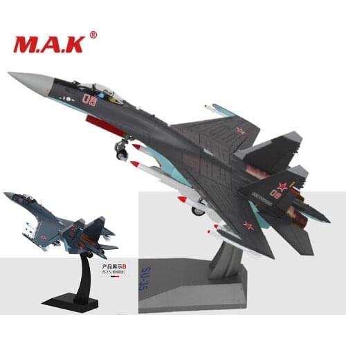 For Collection 44cm 1/48 Su35 aircraft fighter Su-35 Russia Airplane Alloy Engine Visibility Air Force Model Fans Children Toys