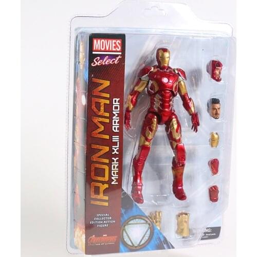 Marvel Select Iron Man MK43 Mark XLIII Armor Action Figure Toy Doll Brinquedos Figurals Collection Model Gift