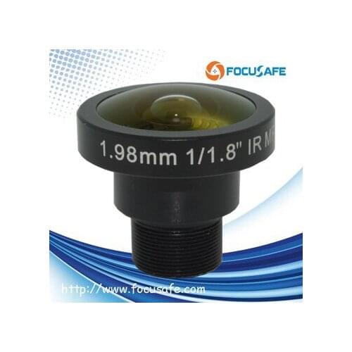 Focusafe 10 Megapixel Fisheye M12 Lens 1/1.8" 1.98mm 185degree CCTV Board Lens for Panoramic monitoring