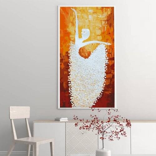 GATYZTORY 60x120cm Frame DIY Painting By Numbers Ballet Girl Figure Paint On Canvas Large Size For Living Room Arts