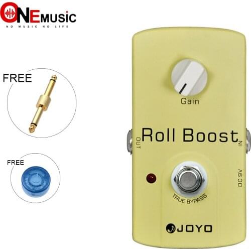Joyo JF-38 Roll Boost Electric Guitar Effect Pedal Clean Volume Boost Pedal Box with pedal connector and MOOER Knob