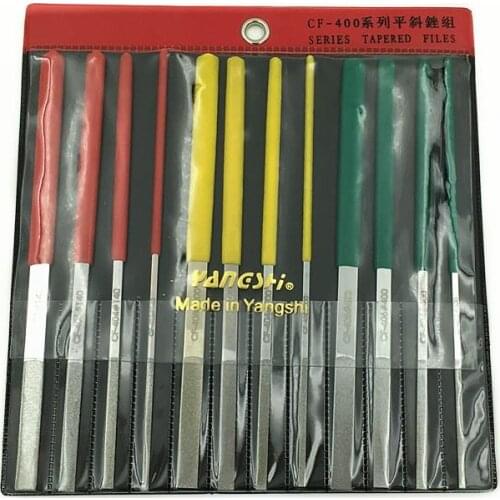 Each of the 12 file, hand is suitable for grinding hard alloy diamond file, flat and inclined file group,CF-400