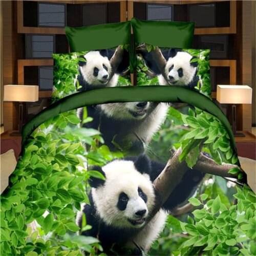 3d Animal Horse Wolf Panda Tiger King Bedding Set,Europe Style Home Textiles Sheets Rose Bed Cover Pillowcase Housse De Couette