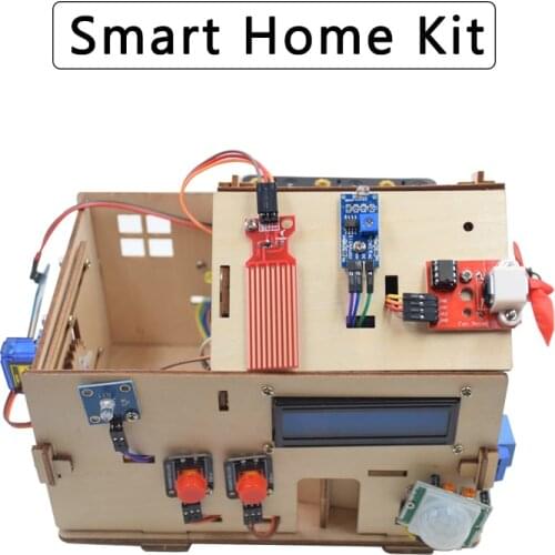 Smart Home Kit For Arduino DIY Learning Suit With Wood Boards Sensors Fan Sevo Relay Screen Motor Bluetooth + Retail Box