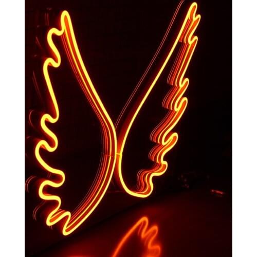 Angel Wings Neon Sign Lights Custom Personalized Led Acrylic Visual Art Wall Hanging Shop Bar Party BedRoom Room Lights Decor