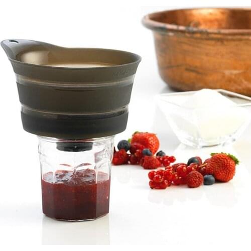 Kitchen Tools Folding Wine Filter Wine Pourer Jam Separating Funnel Fruit Preserves Funnel Handy Strawberry Preserves Separator