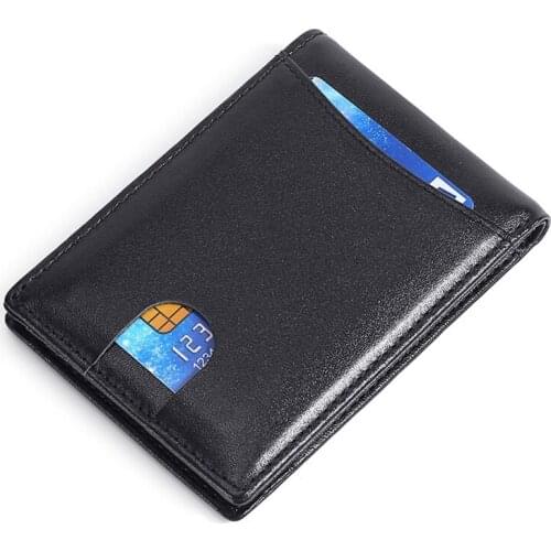 Multi-functional Men Leather Credit Card Wallet RFID Blocking Cash Coin Purse 20CA
