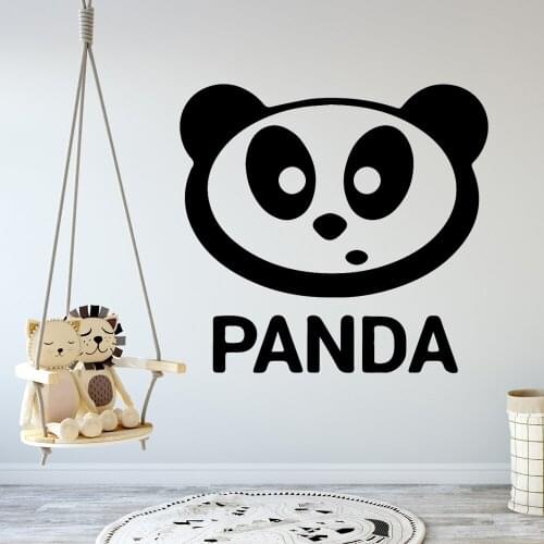 Cartoon pandas Home Decoration Accessories For Kids Rooms Nursery Room Decor Waterproof Wall Art Decal