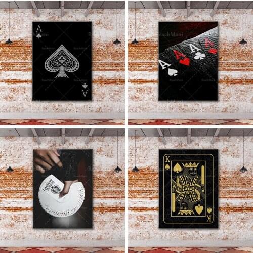 Game room wall art canvas card game room art canvas poster