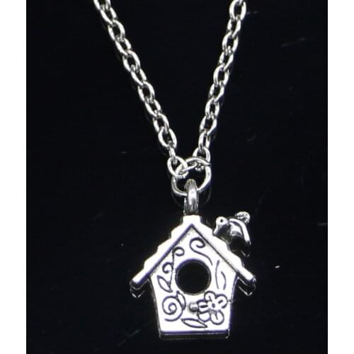 New Fashion Necklace 17x15mm cabin house Pendants Short Long Women Men Colar Gift Jewelry Choker