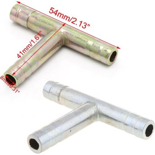 NEW 8mm 5/16" Tee 3 Way Hose Barbed Connector Air Fuel Water Pipe Gas Tubing H15