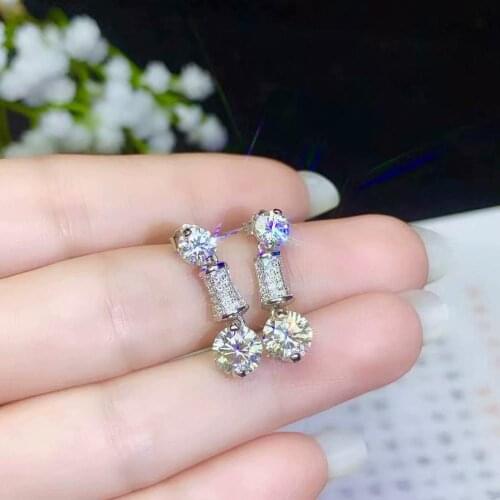 Dazzling moissanite gemstone earrings with attractive character for women promotion pr