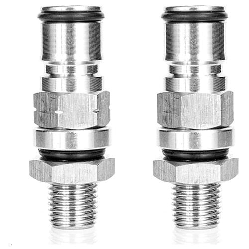 19/32 Inch-18 Gas/Liquid Corny Keg Adapter Liquid And Gas Ball Lock Post With Poppets 1/4 Inch Male BSP Hex Nipple