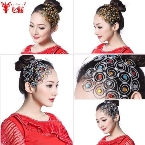 Square dance/modern dance hair headdress flower accessories national Classical dance clothing performance the first flowers