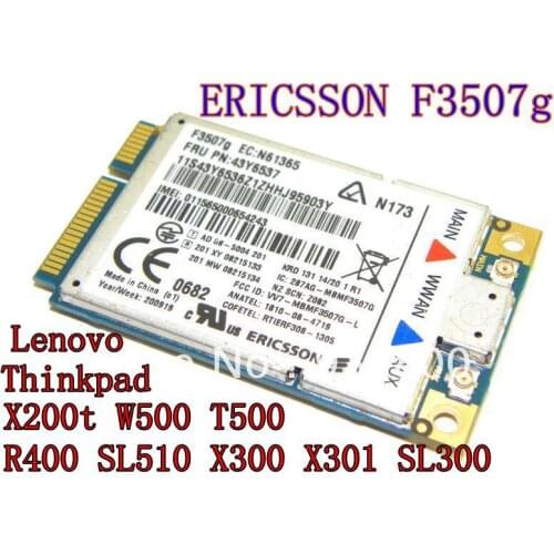 Unlocked Wireless card for Lenovo Think*Pad Ericsson F3507g 43Y6513 3G WWAN Card X200S T400 SL400