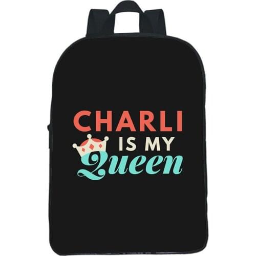 Charli Damelio Backpack Fashion Cartoon Kindergarten School Bag Boys Girls Bags Children Bookbag Kids Leisure Knapsack