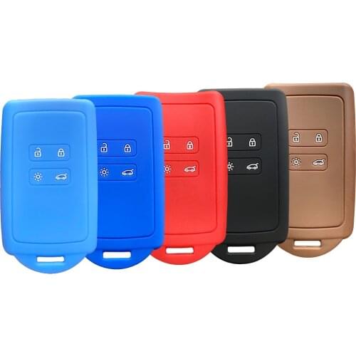 Silicone Car Key Cover Holder Keychain Shell Fob for Renault Clio Captur Kadjar Espace Arkana Zoe Arcan Megane Fob Cap 2020 2021